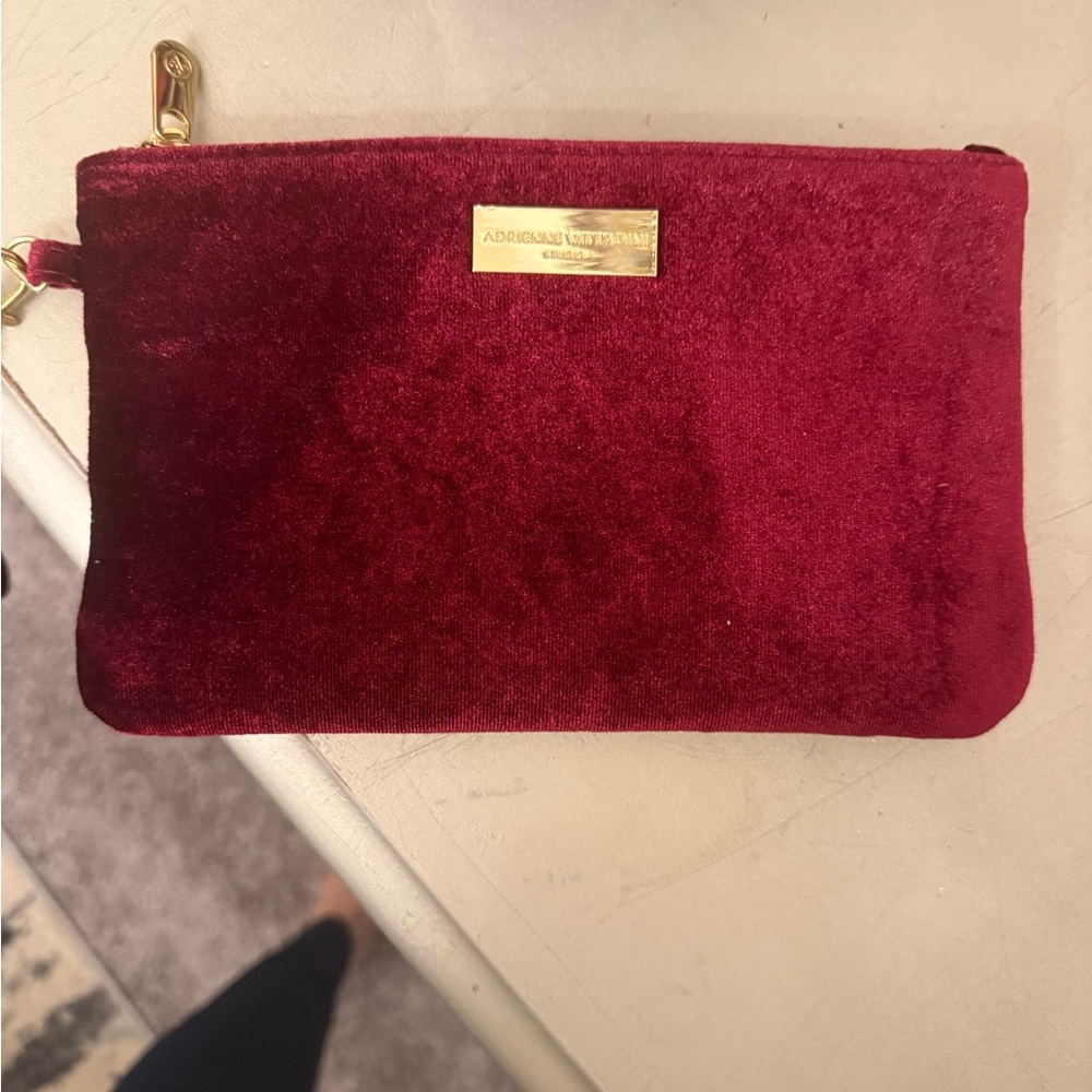 Adrienne Vittadini Rich Burgundy Velvet Clutch